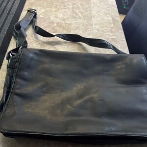 Black Wilsons Leather Unisex Shoulder Bag